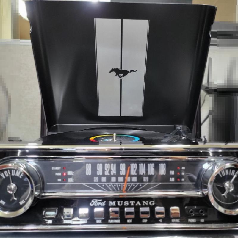 LP플레이어 아이온 머스탱 LP 미국 포드 레코더 빈티지 4-in-1 classic-car-styled Music Center